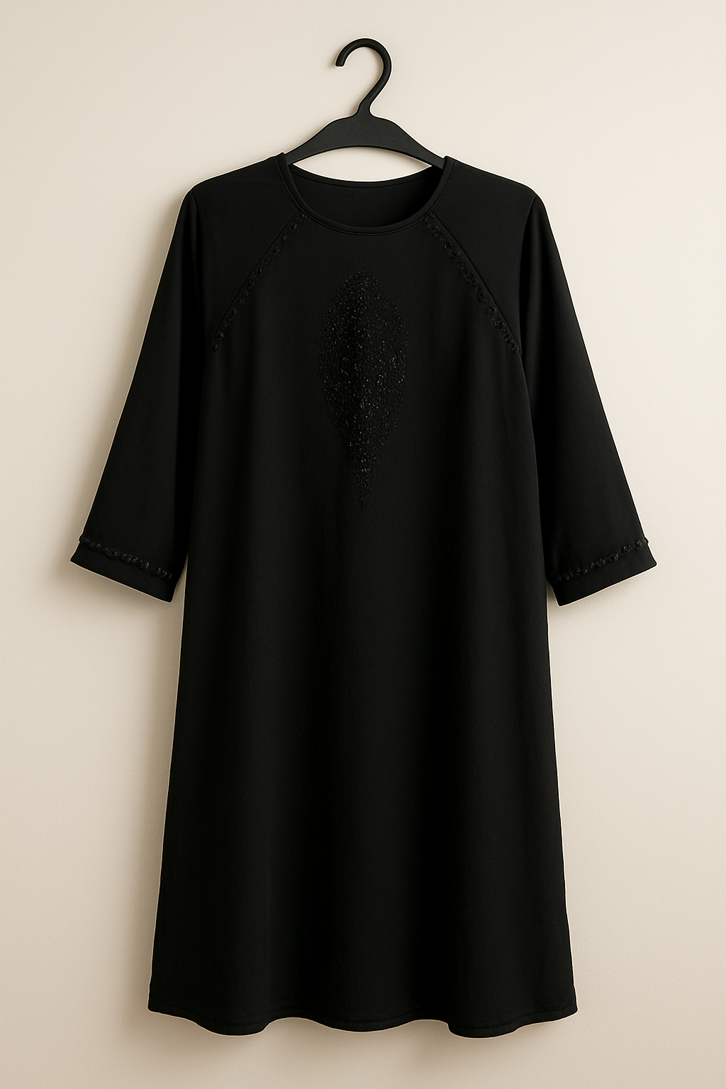 Zipper Pearl Line Abaya – Mor Bachkana (Regular Fit) AMI-13