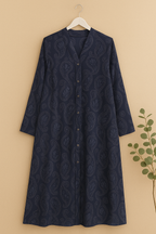 Open Tail Nida Print Abaya – SUP Fabric (3 Colors) ZH-187