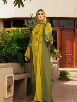 Golden Olive Abaya